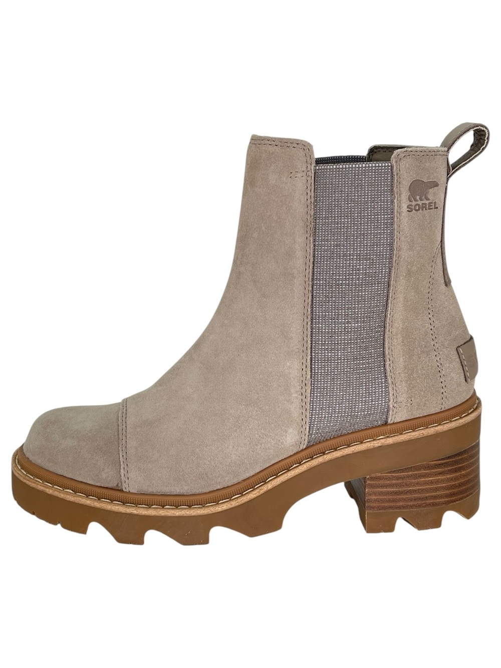 Sorel Joan Now Taupe Suede Waterproof Womens Chelsea Ankle Boots Size 8.5M - Picture 3 of 11